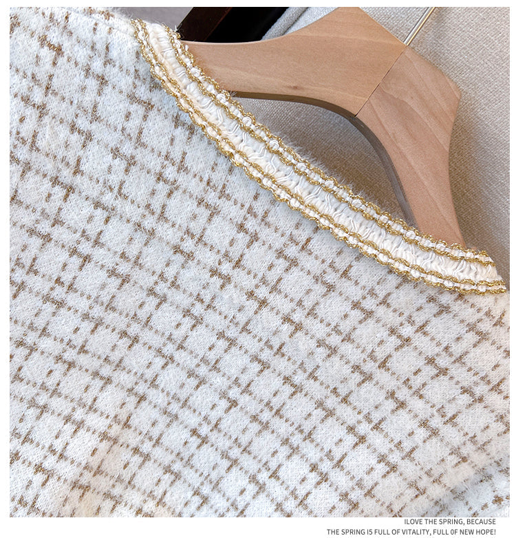 Plus Size Chanelesque Long Sleeve Jacket