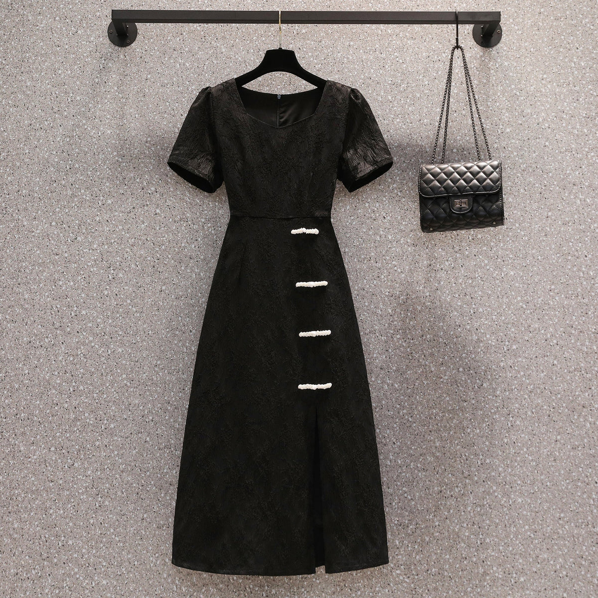 Plus Size Midi Cheongsam Dress
