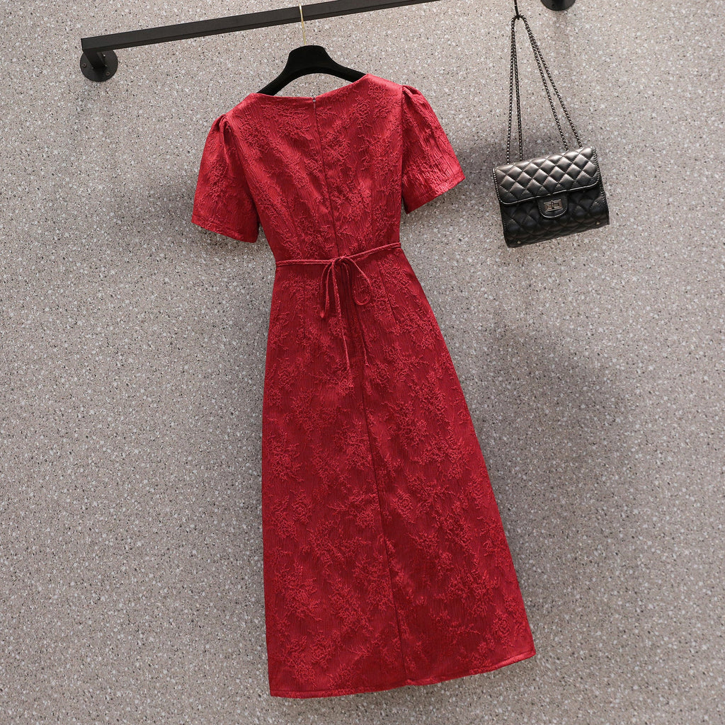 Plus Size Midi Cheongsam Dress