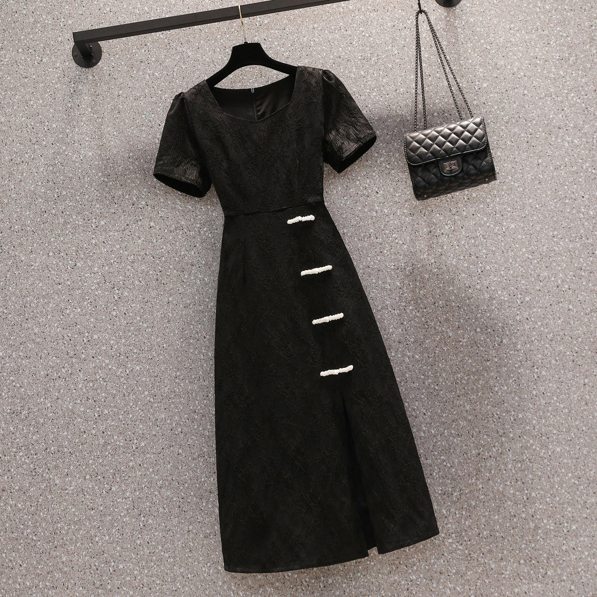 Plus Size Midi Cheongsam Dress