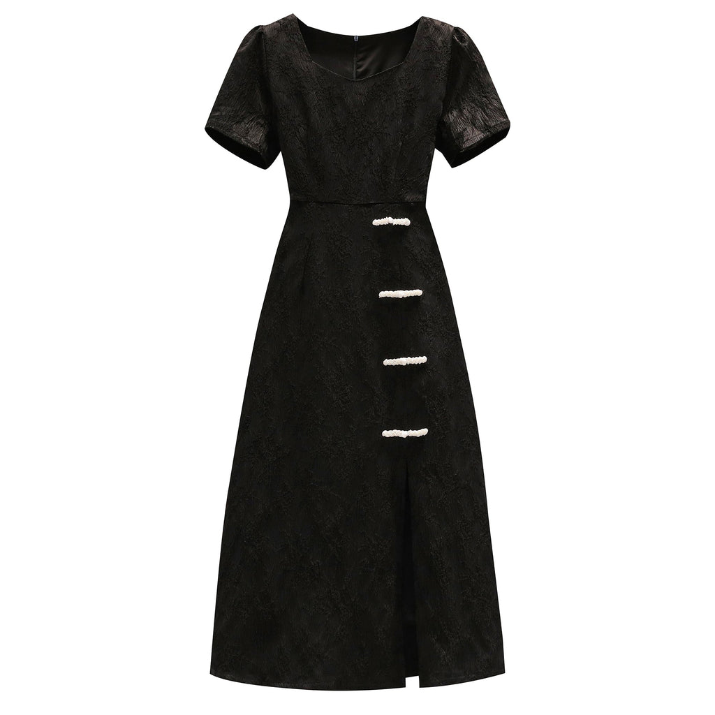 Plus Size Midi Cheongsam Dress