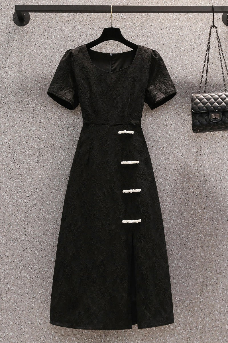 Plus Size Midi Cheongsam Dress