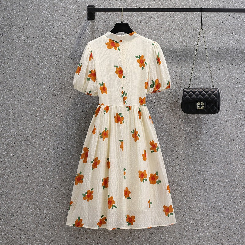 Plus Size White Floral Cheongsam