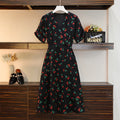 Plus Size Cherry Short Sleeve Dress
