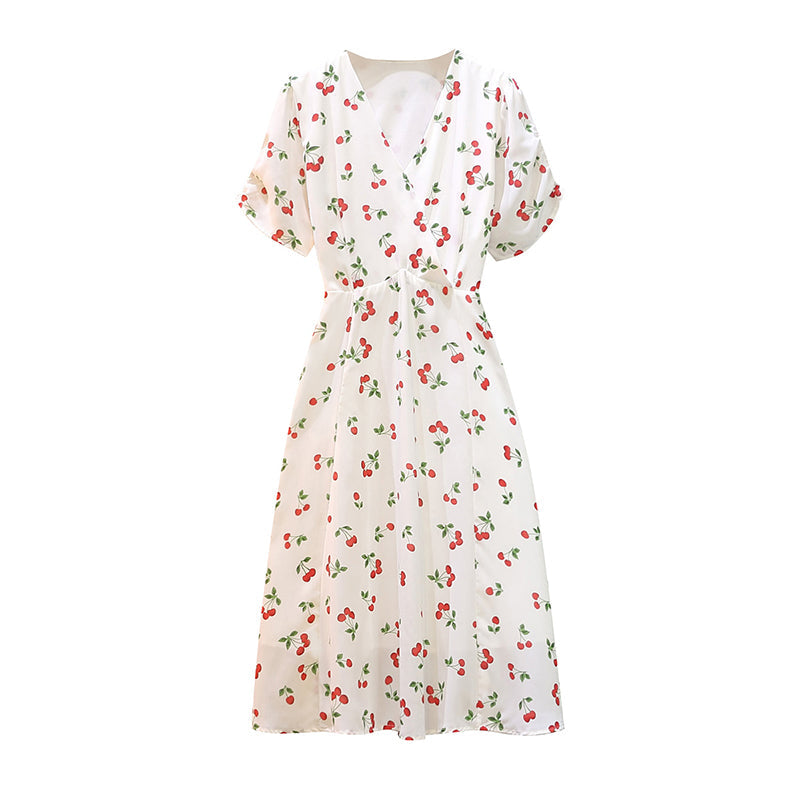 Plus Size Cherry Short Sleeve Dress
