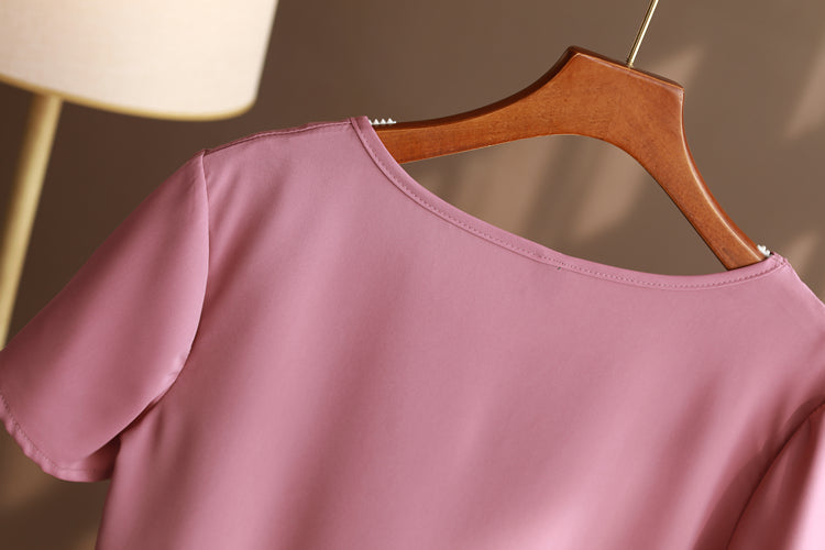 Plus Size Chiffon Babydoll Blouse