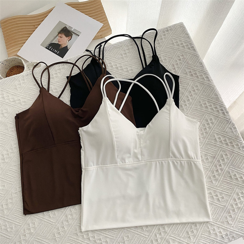Plus Size Criss Cross Padded Cami Top