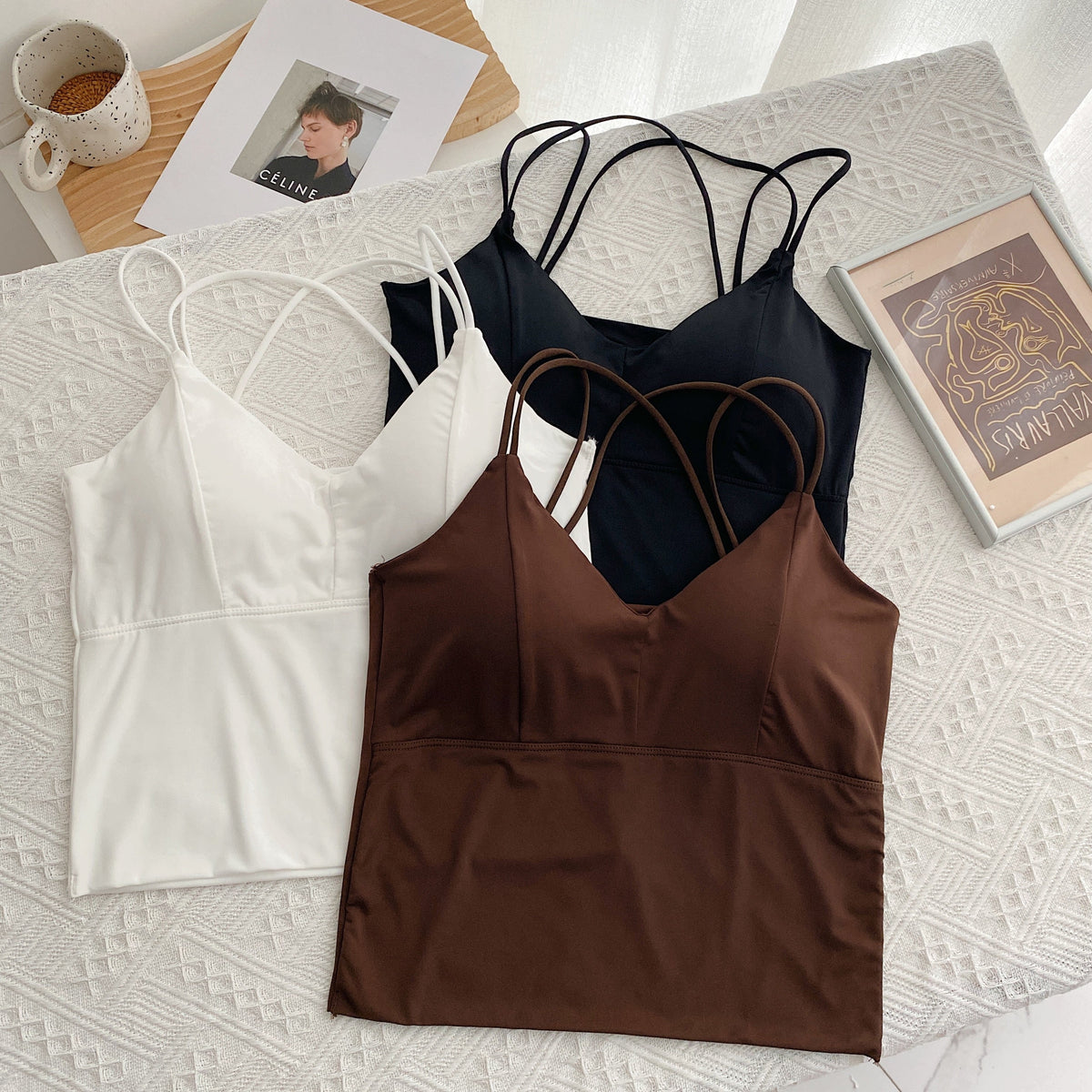 Plus Size Criss Cross Padded Cami Top