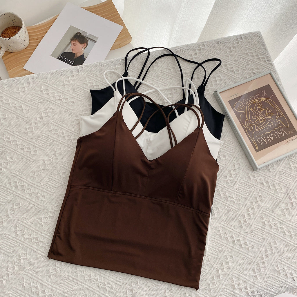 Plus Size Criss Cross Padded Cami Top