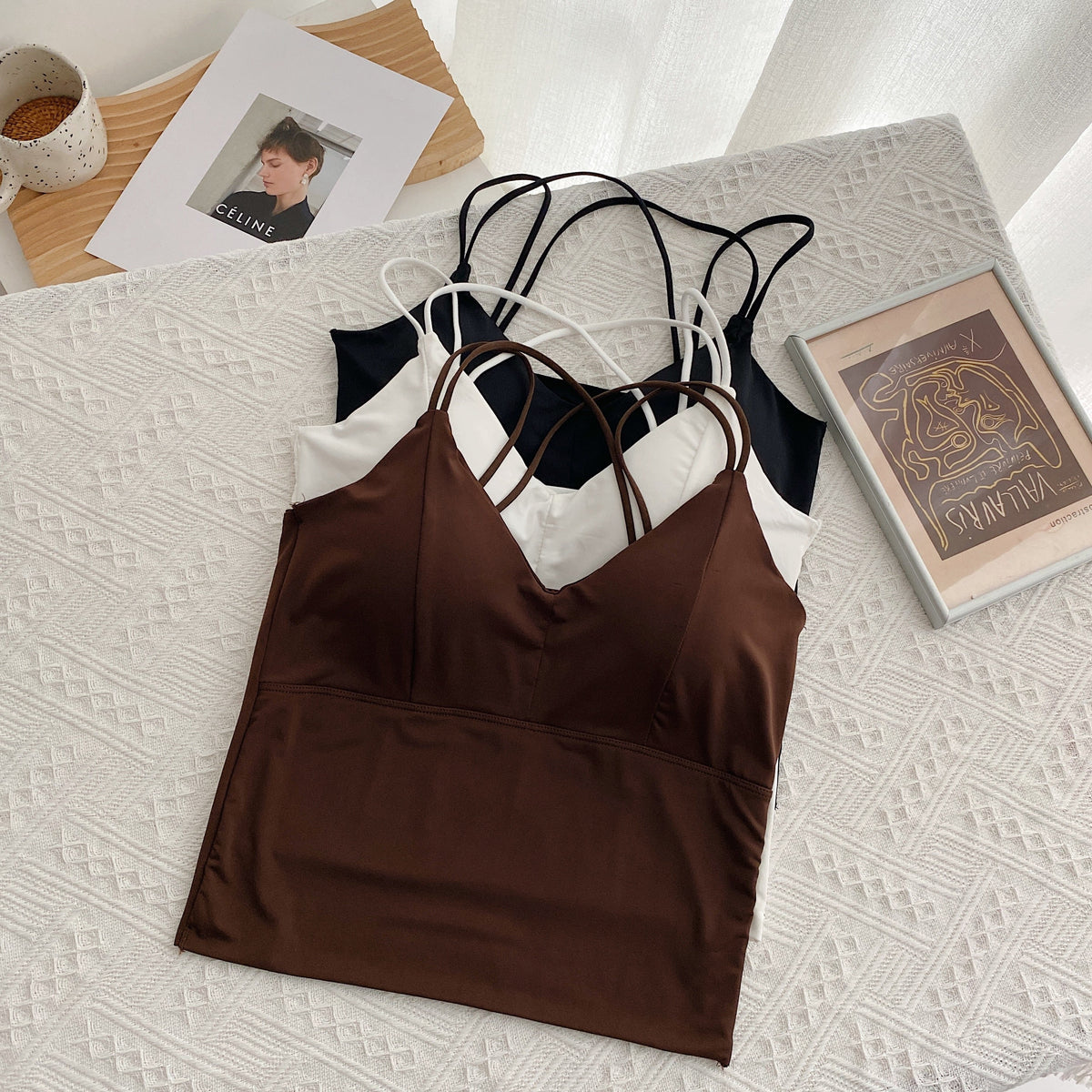 Plus Size Criss Cross Padded Cami Top