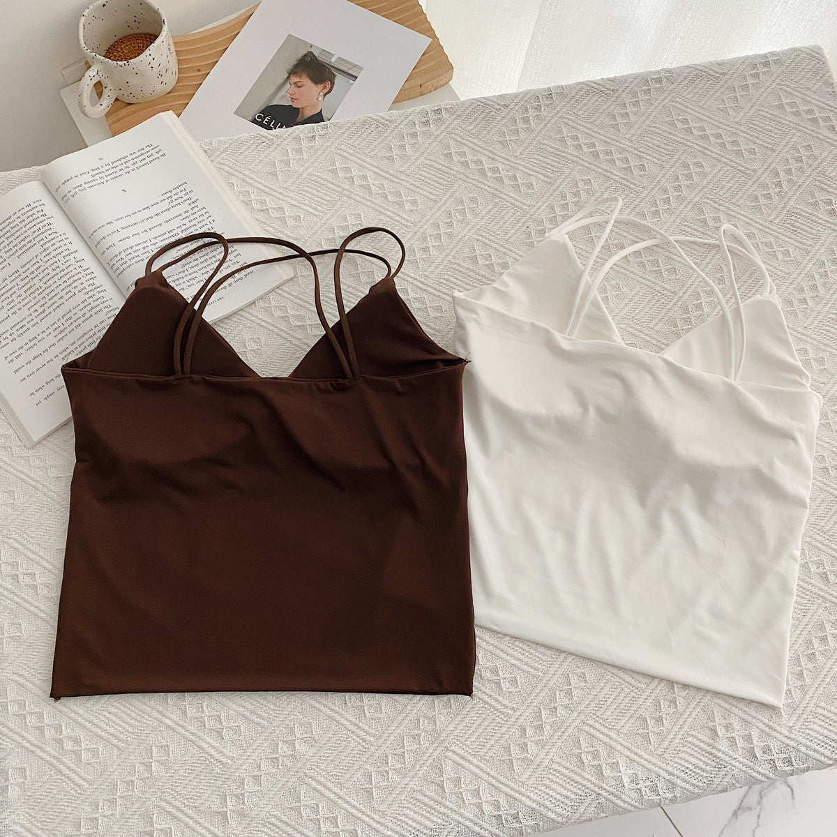 Plus Size Criss Cross Padded Cami Top