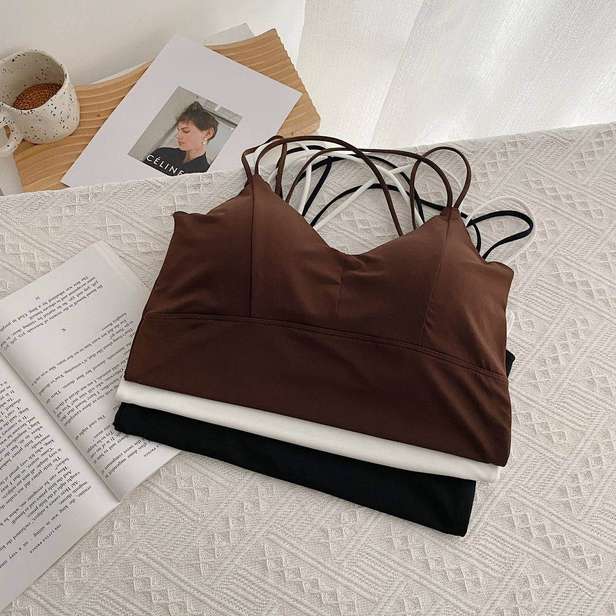 Plus Size Criss Cross Padded Cami Top