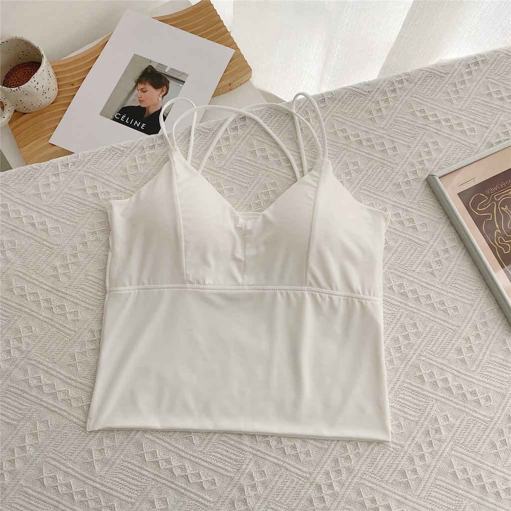 Plus Size Criss Cross Padded Cami Top