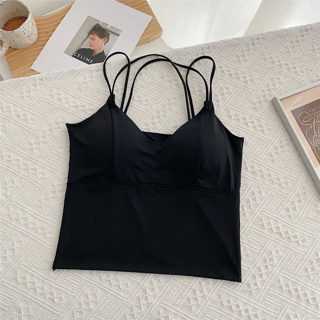 Plus Size Criss Cross Padded Cami Top