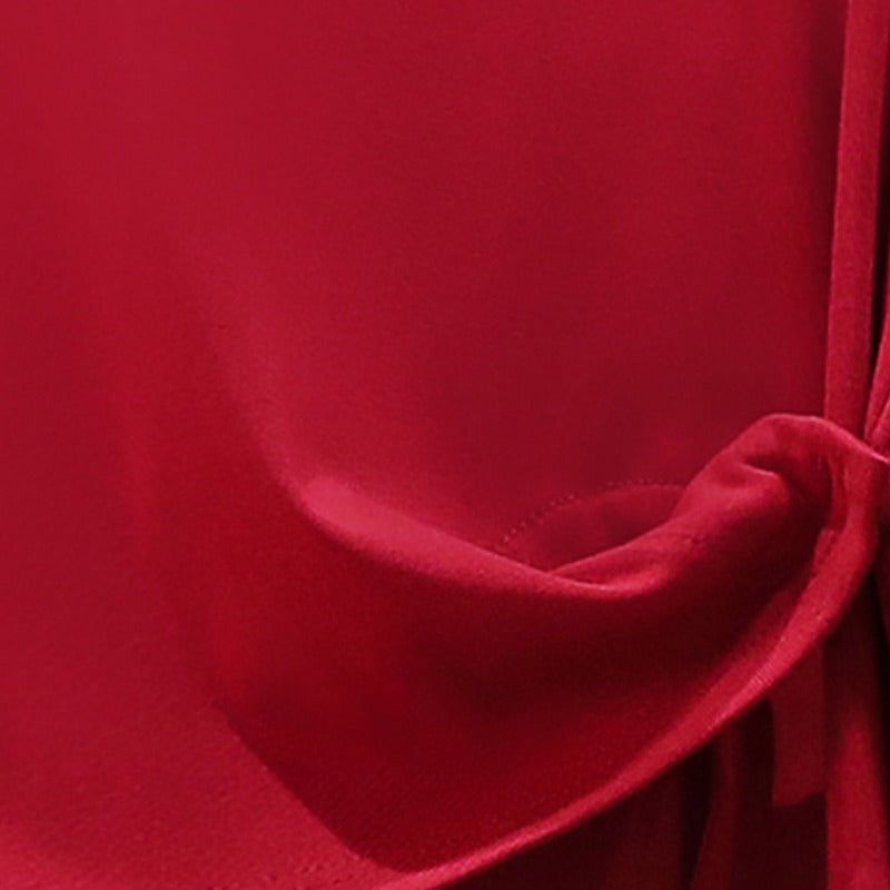 Plus size Korean red top and skirt set
