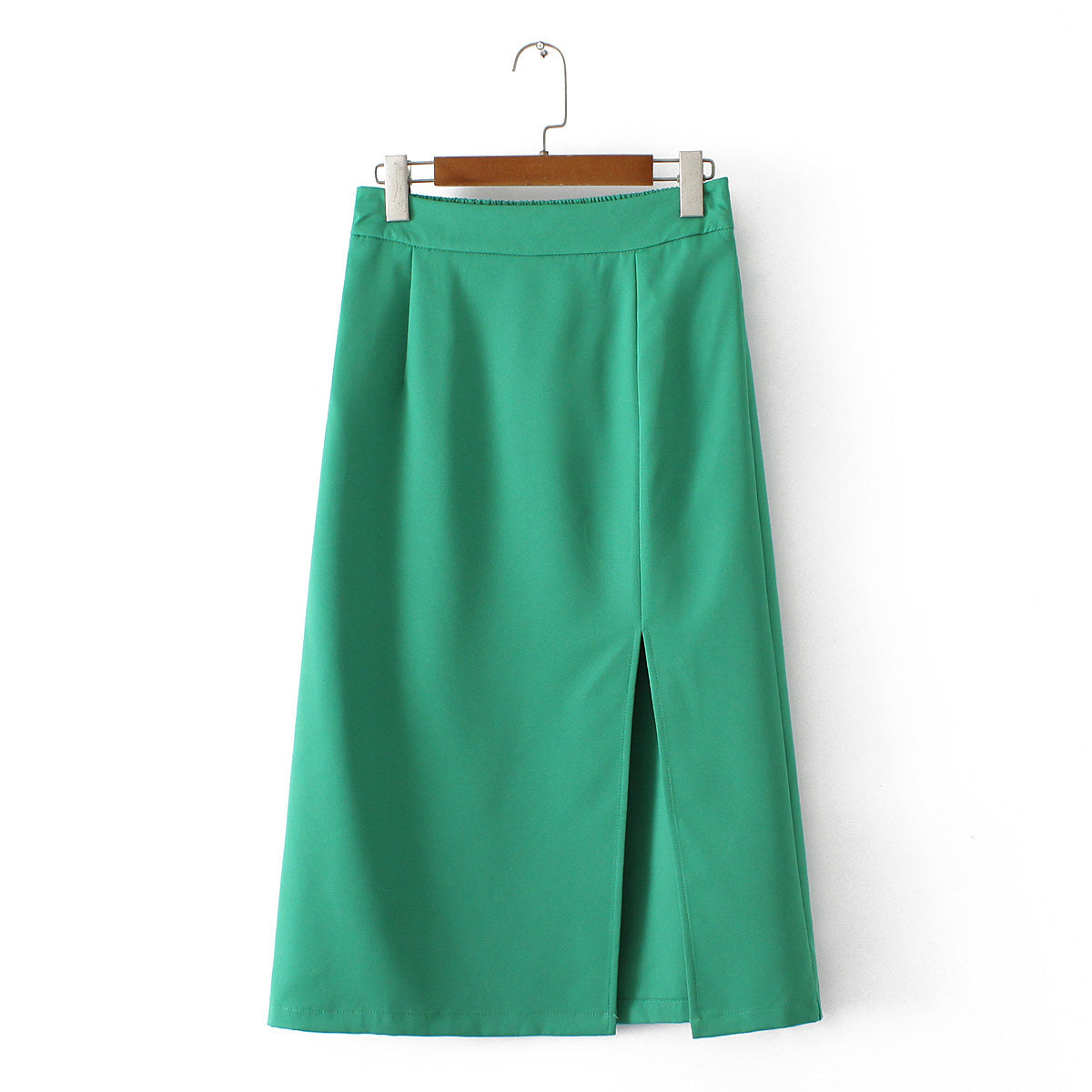 Plus Size Korean Slit Midi Skirt