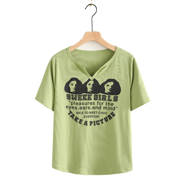Plus Size Vintage Graphic Henley Tee