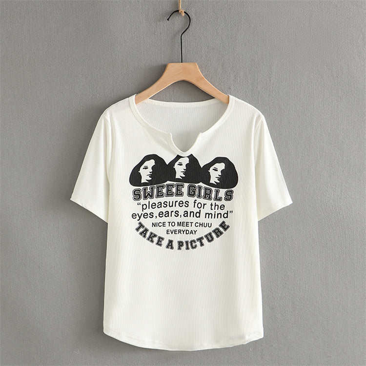 Plus Size Vintage Graphic Henley Tee
