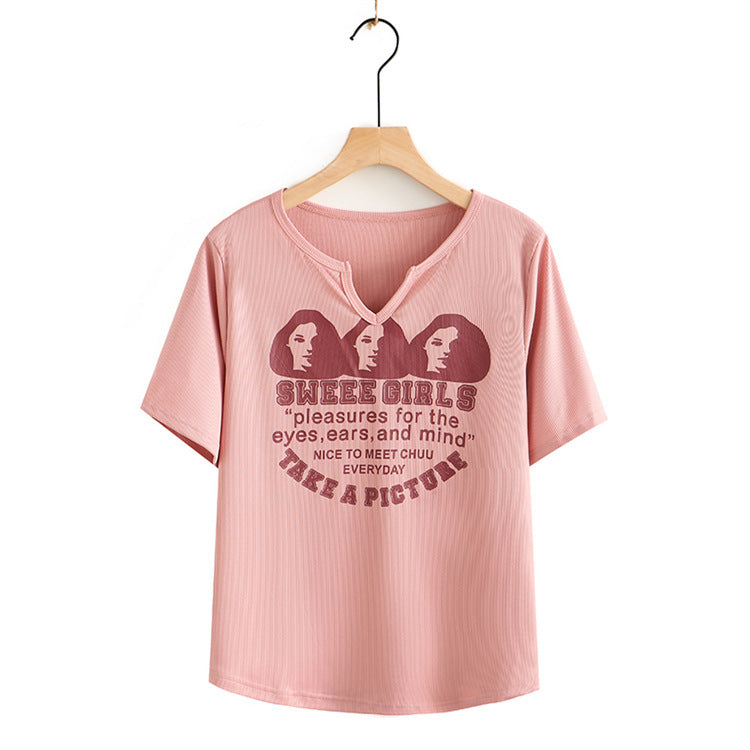 Plus Size Vintage Graphic Henley Tee