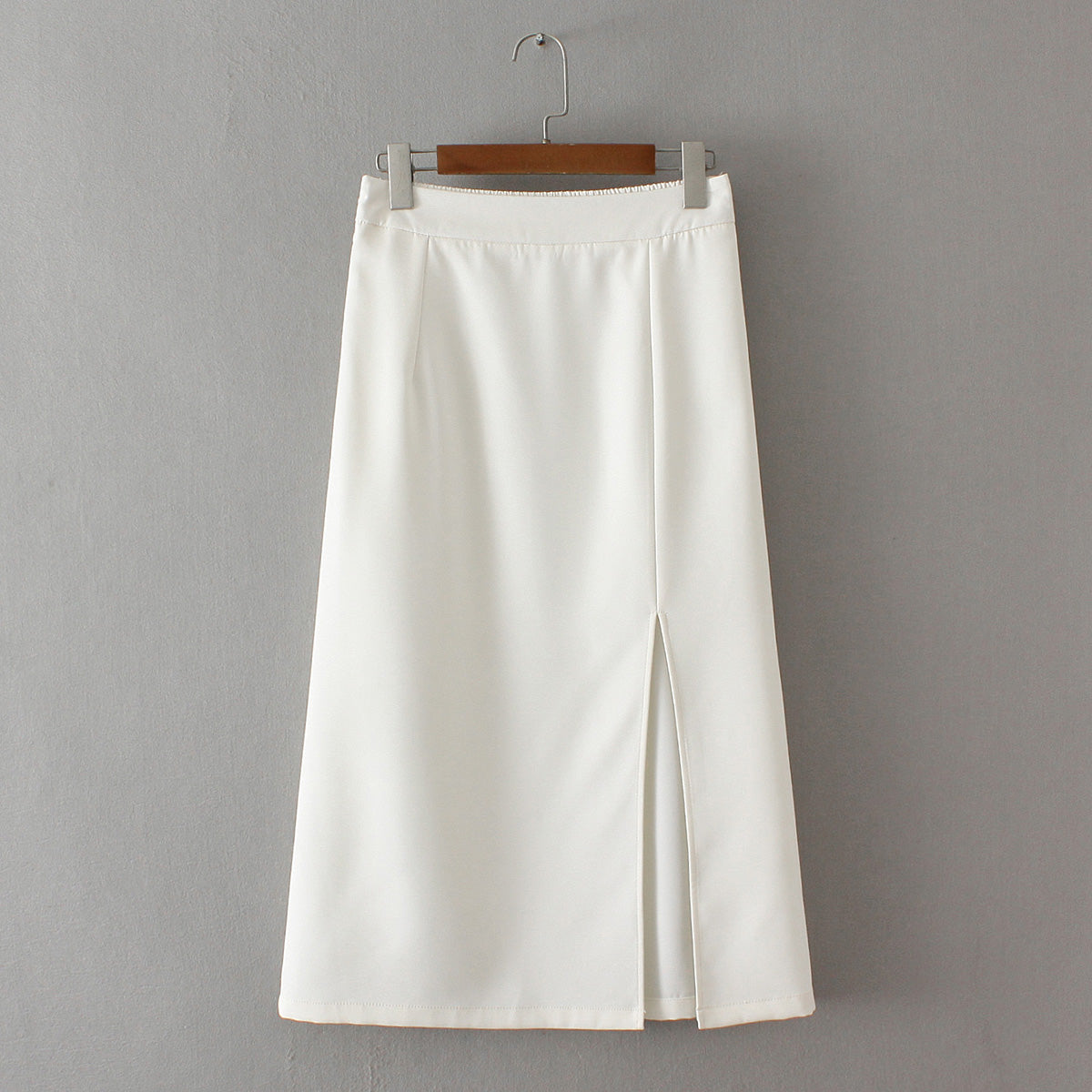 Plus Size Korean Slit Midi Skirt