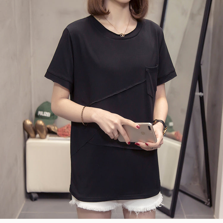 Plus Size Patch Pocket T Shirt