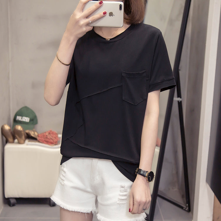 Plus Size Patch Pocket T Shirt