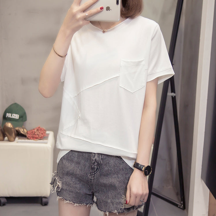 Plus Size Patch Pocket T Shirt