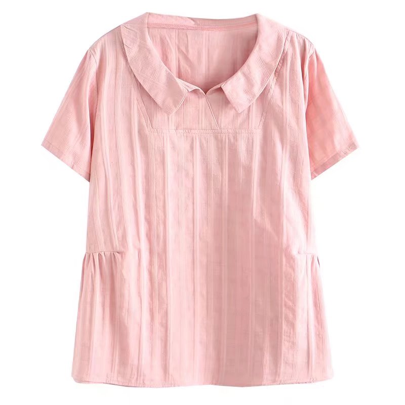 Plus Size Korean Textured Shirt Blouse (EXTRA BIG SIZE)