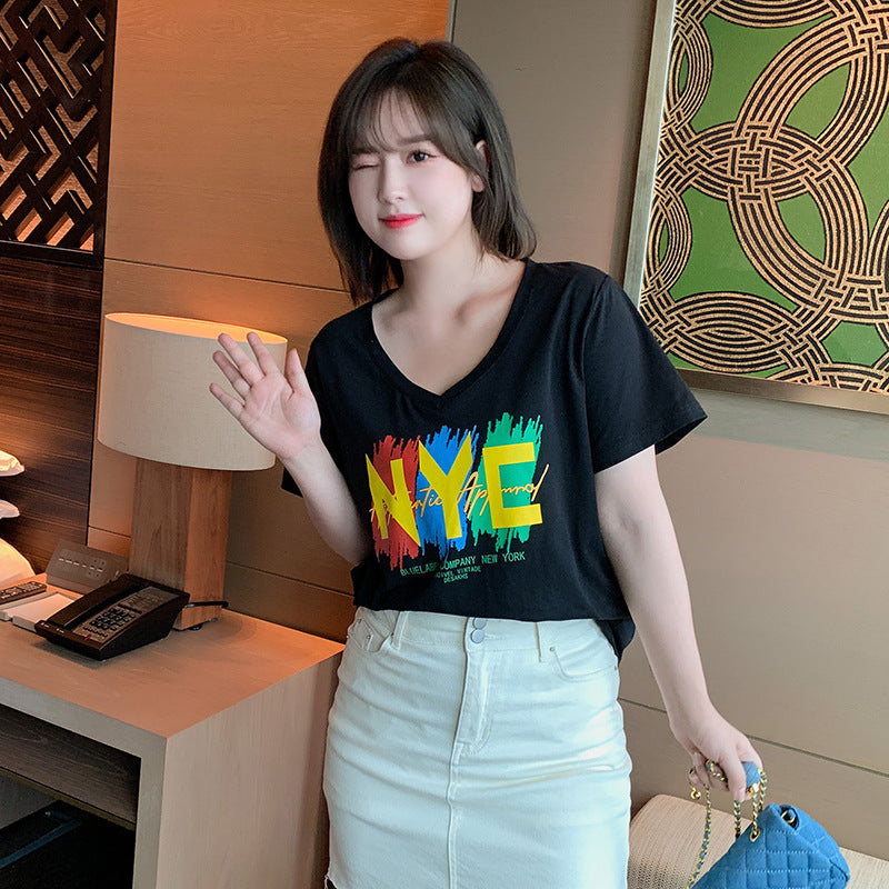 Plus Size V Neck Tee (EXTRA BIG SIZE)