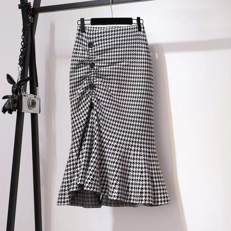 Plus Size Korean Mermaid Gather Skirt