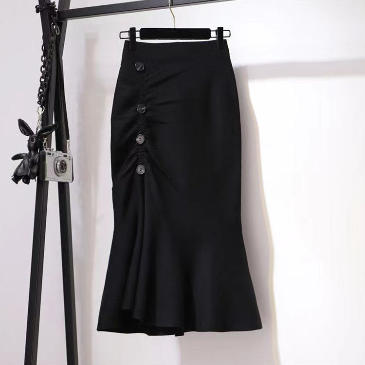 Plus Size Korean Mermaid Gather Skirt