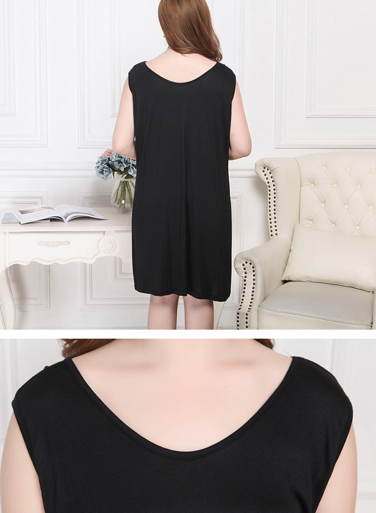 Plus Size Black Knit Tank Dress