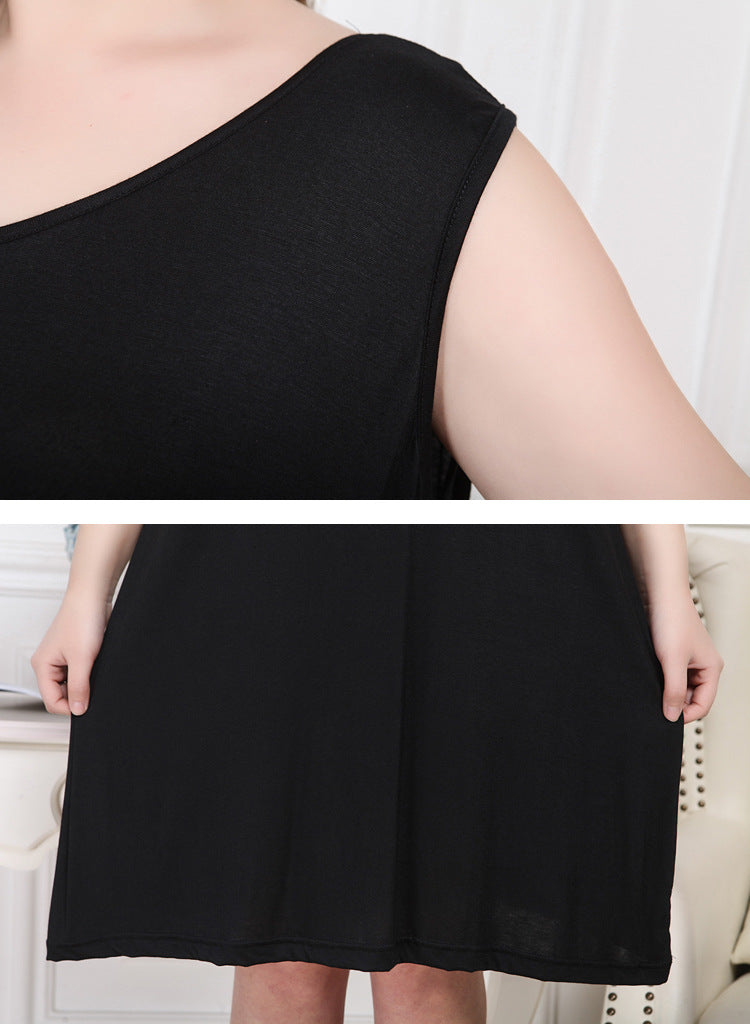 Plus Size Black Knit Tank Dress