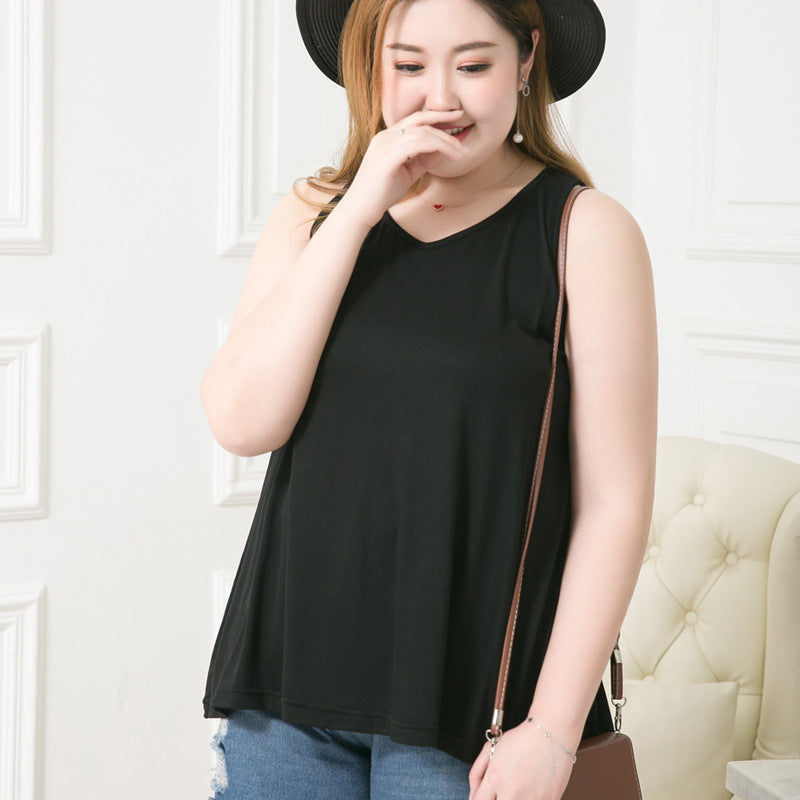 Plus Size Knit V Neck Tank Top