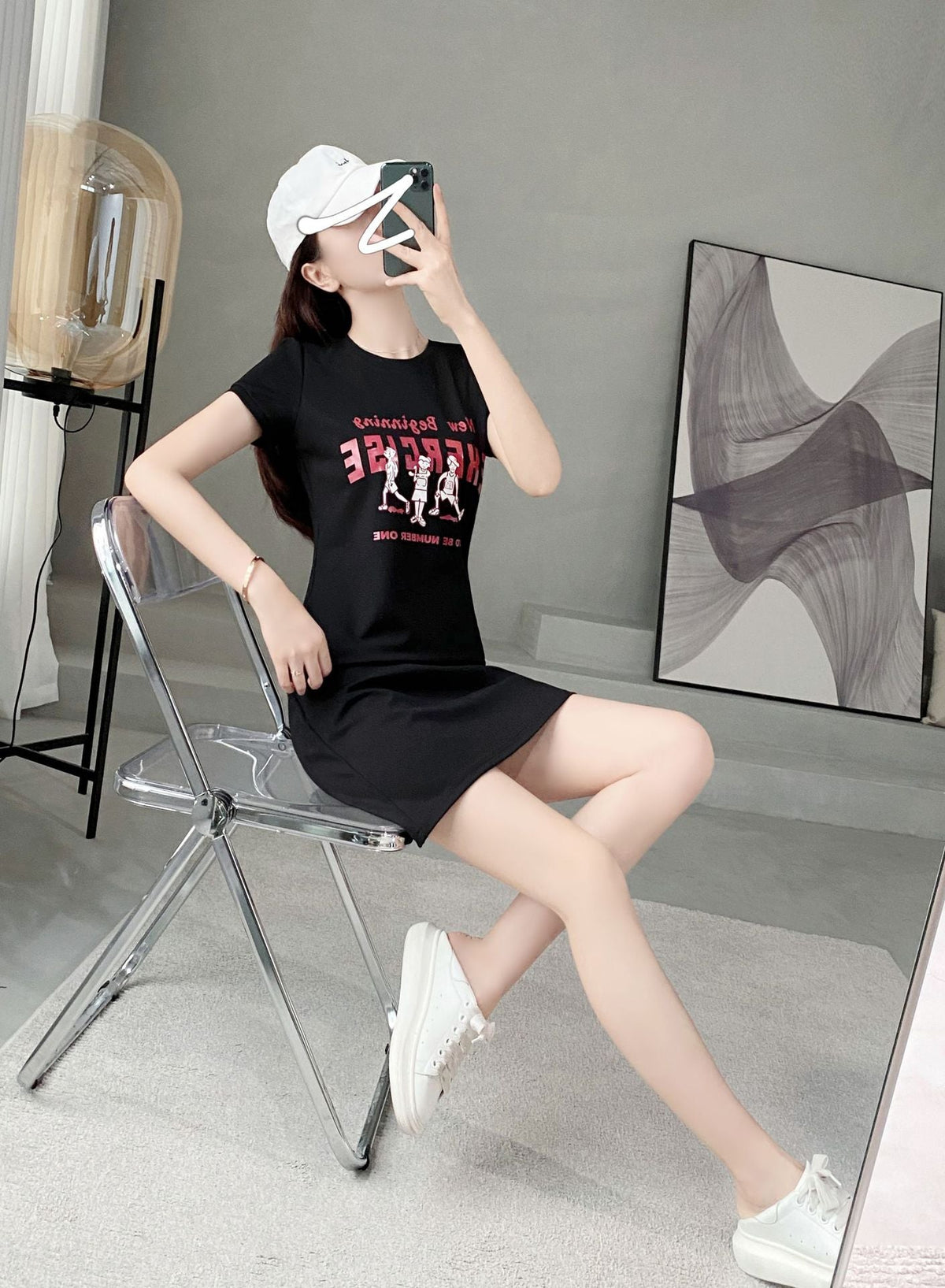 Plus Size Graphic T Shirt Dress