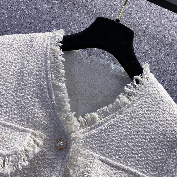 Plus Size Chanel-esque Fringe Jacket