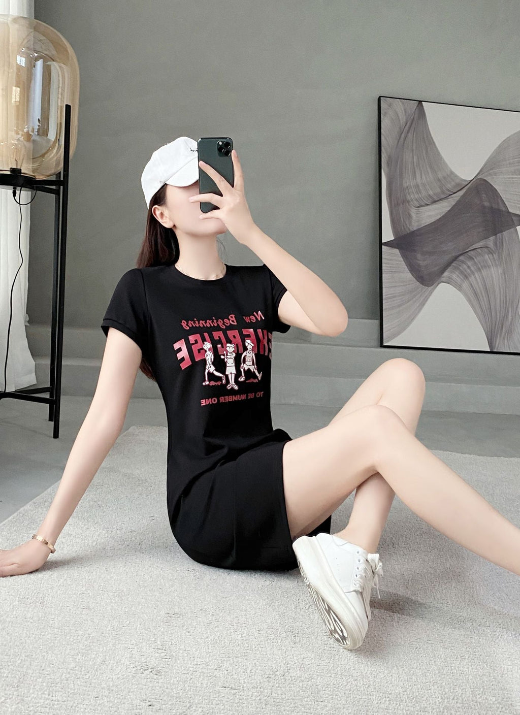 Plus Size Graphic T Shirt Dress