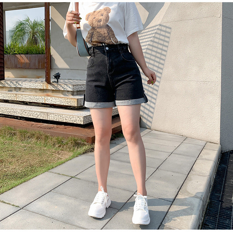 Plus Size Highwaist Denim Shorts (EXTRA BIG SIZE)