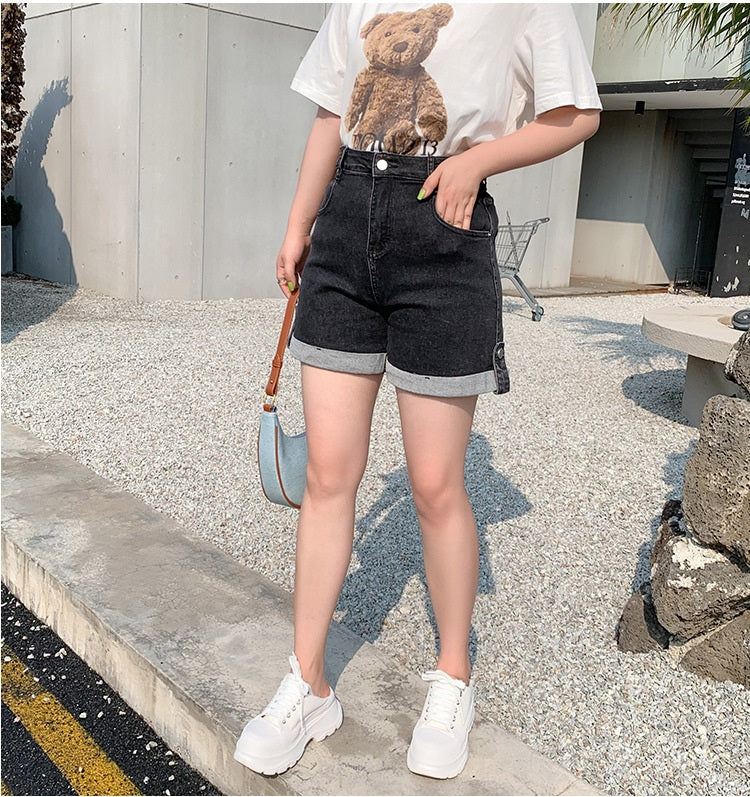 Plus Size Highwaist Denim Shorts (EXTRA BIG SIZE)