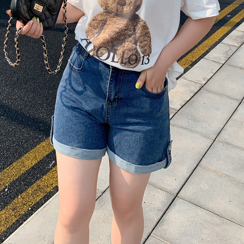 Plus Size Highwaist Denim Shorts (EXTRA BIG SIZE)