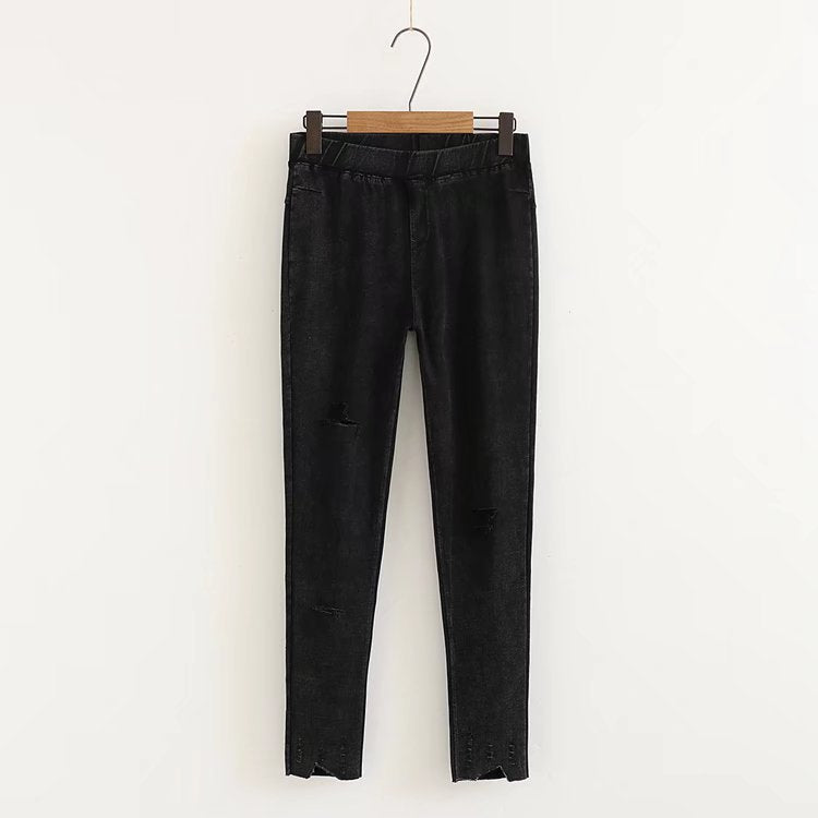 Plus Size Ripped Jeggings Jeans (EXTRA BIG SIZE)