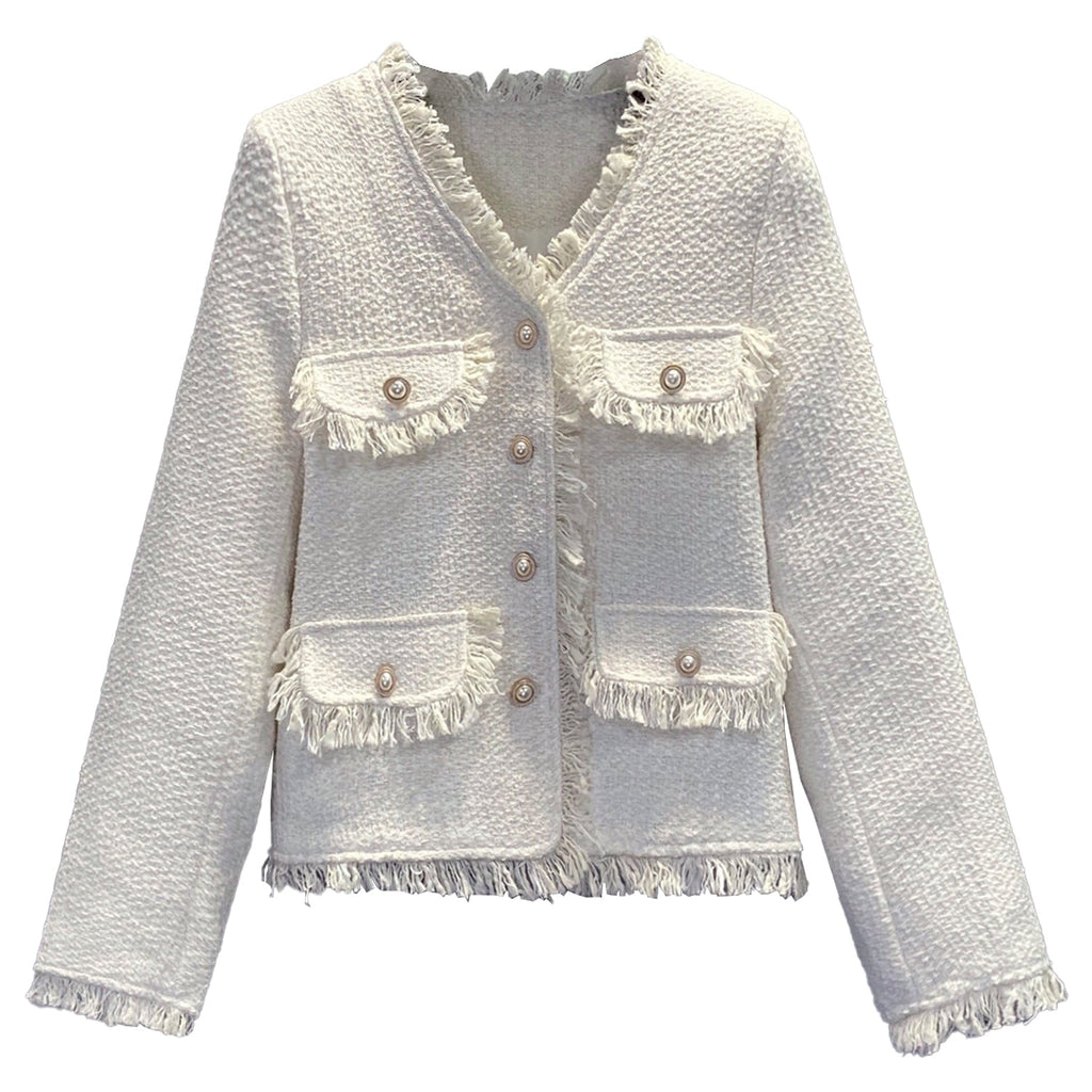 Plus Size Chanel-esque Fringe Jacket