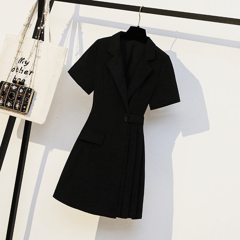 Plus Size Korean Blazer Shirt Dress