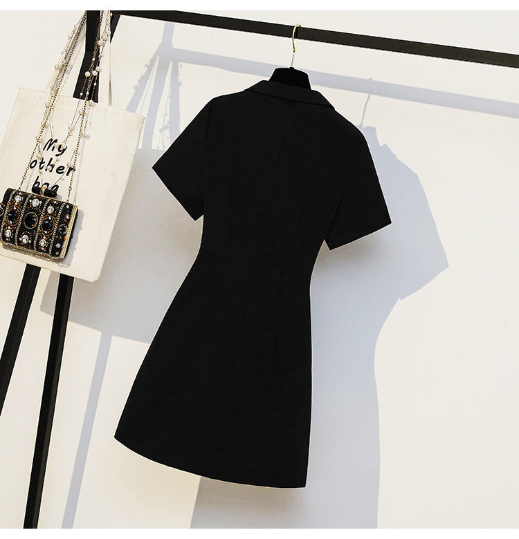 Plus Size Korean Blazer Shirt Dress