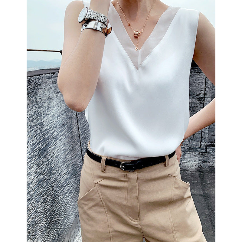 Plus Size Sateen Silky Blouse