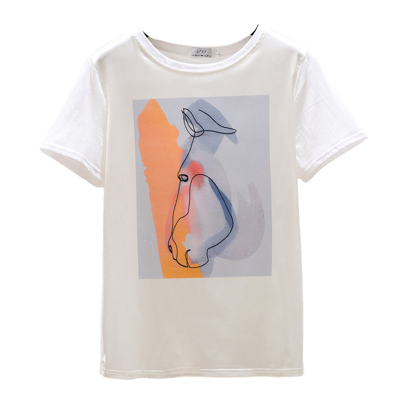 Plus Size Horse Graphic Blouse