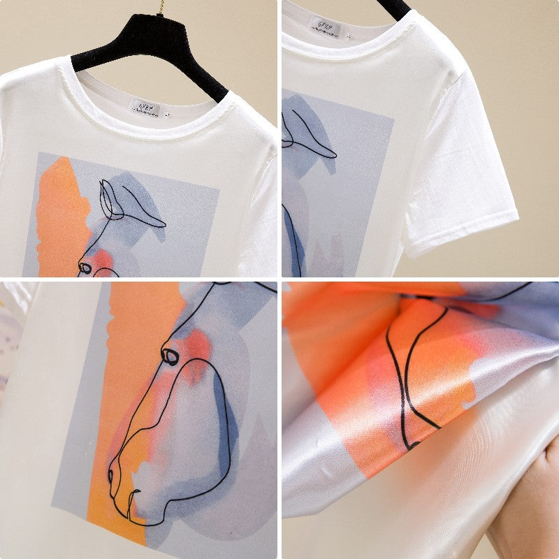 Plus Size Horse Graphic Blouse