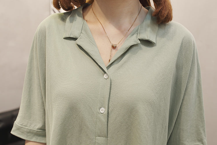 (Special Price!) Plus Size Loose Gathered Blouse