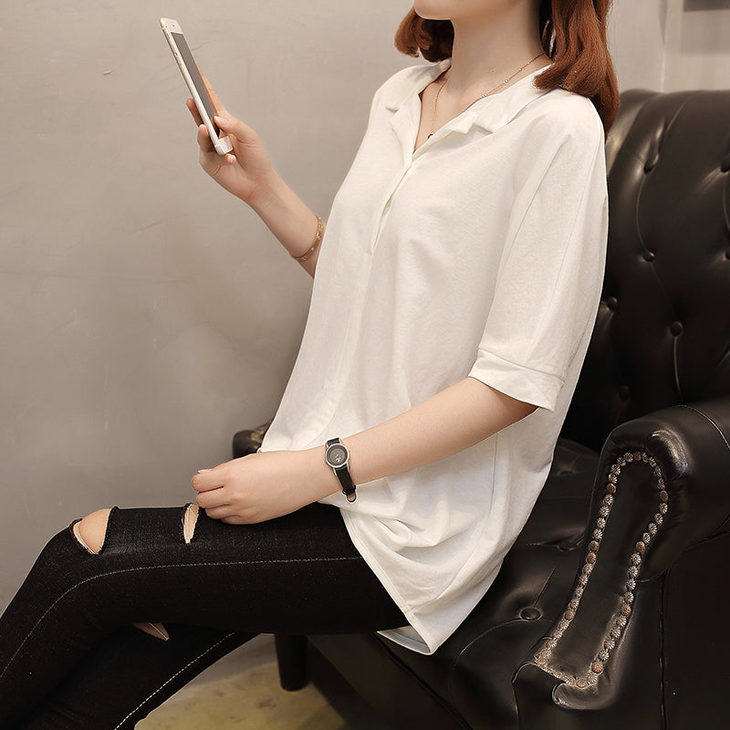 (Special Price!) Plus Size Loose Gathered Blouse