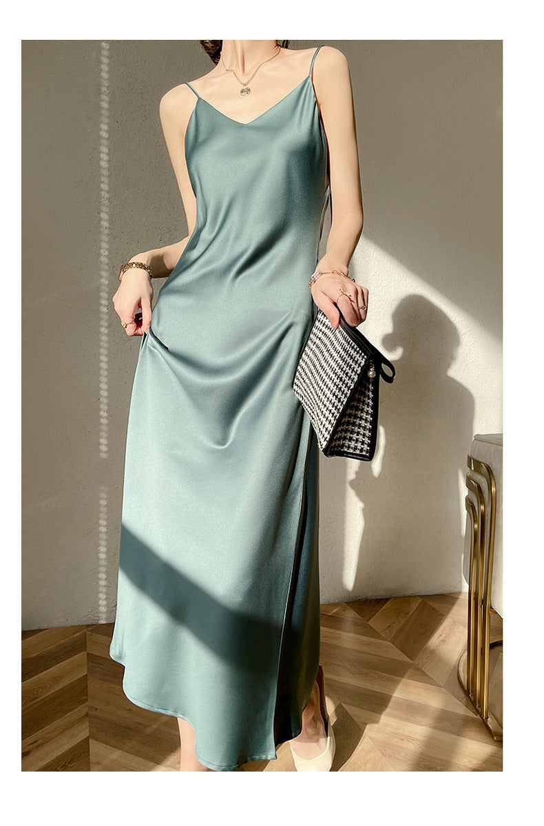 Plus Size Silky Korean Midi Dress